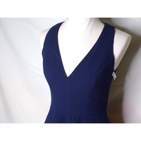 DRESS THE POPULATION Catalina Fit & Flare Dress Navy Blue Small (4-6) - Picture 7 of 11